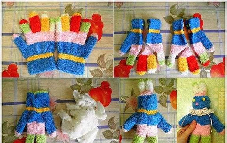 How to make a toy from a glove